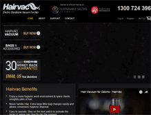 Tablet Screenshot of hairvac.com.au